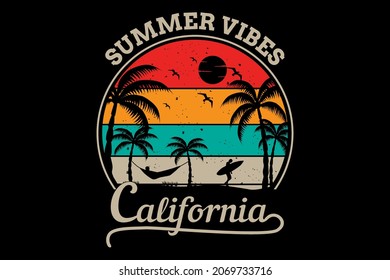 Summer vibes california design vintage retro