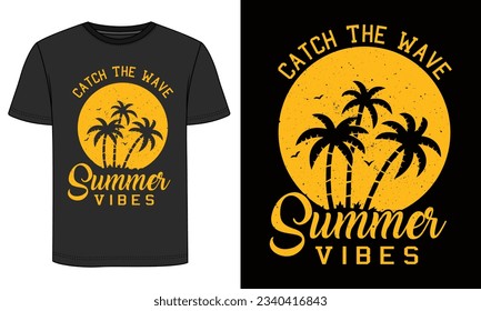 Summer vibes, summer california, Summer surf t-shirt Design vector art
