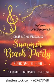 Summer vibes card. Vector illustration