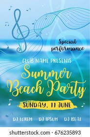 Summer vibes card. Vector illustration