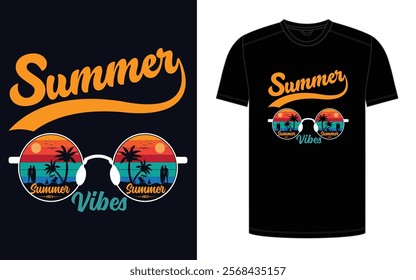 Summer Vibes, Chasing the Sunshine, Vector Design Print Redy Design.