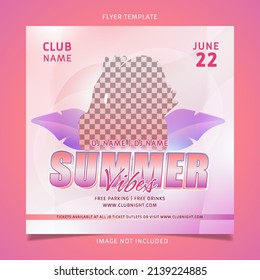 Summer vibes club flayer template