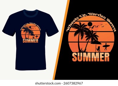Summer Vibes Collection: Trendy Beach, Surfing, Sunset and Ocean-Inspired T-Shirt Designs for Endless Sunshine Days