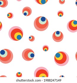 Summer vibes colors whirls seamless pattern