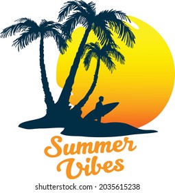 Summer Vibes Custom t-shirt design