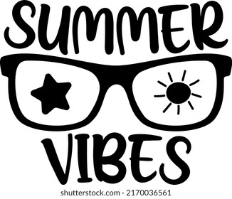 Summer vibes design with sunglasses.