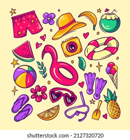 Summer Vibes Doodle Set for your business or merchandise