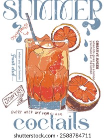 summer vibes drink coctails vector aperol 