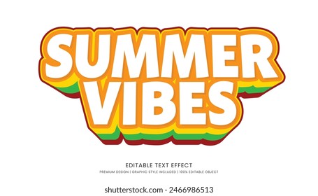 summer vibes editable text effect template