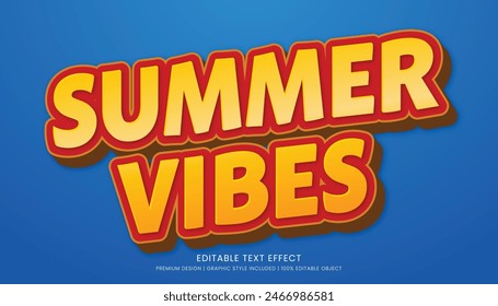 summer vibes editable text effect template