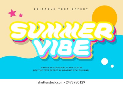 Summer Vibes editable text effect template