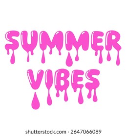 Summer vibes editable text effect vector image,minimalist and modern text,isolated on white background,can be for poster ideas or decoration