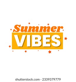 Summer vibes feeling season banner template design vector