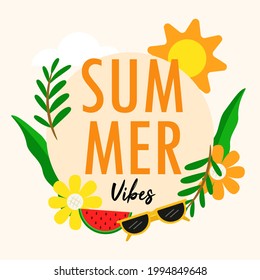 Summer vibes with flat style