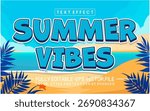 Summer vibes font Text effect editable