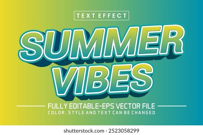 Summer vibes font Text effect editable