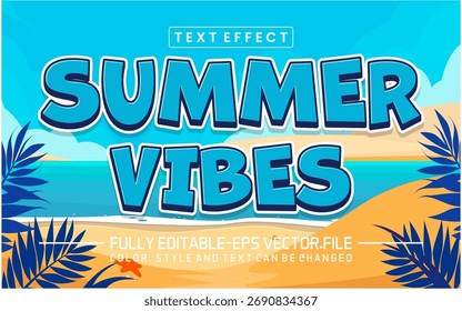 Summer vibes font Text effect editable