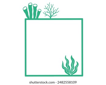 Summer Vibes Frame Sketch Line Art