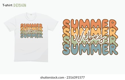 "Summer Vibes" Funny summer Quote.Retro Summer vibes Summertime. i love summer .For stickers, t-shirts,mugs, etc. Eps 10. 