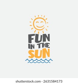 Summer Vibes with Funny Sun Texts – Bright - Happy Stock Content