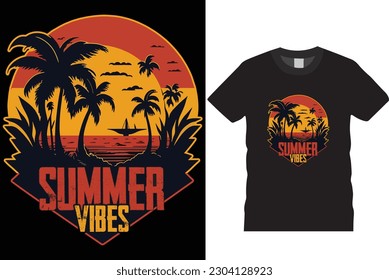 summer vibes graphic apparel artwork vintage miami beach vacation vintage retro miami ocean  paradise t-shirt design and clothes design. california, santa monica poster graphic and artwork.