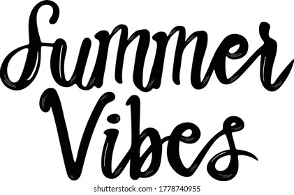 Summer Vibes Handwritten Script Letter