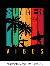Summer Vibes Holiday T-shirt Design