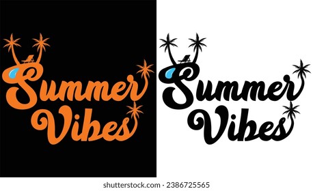 Summer Vibes Holidays Vector T Shirt Design