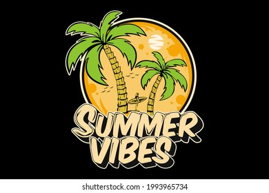 summer vibes illustration design hand drawing