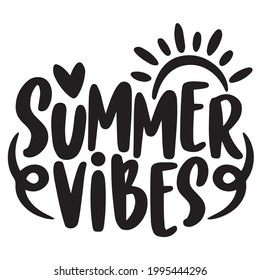 summer vibes logo inspirational positive quotes, motivational, typography, lettering design