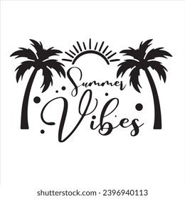 summer vibes logo inspirational positive quotes, motivational, typography, lettering design