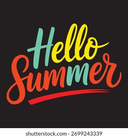 Summer Vibes Motivational Typography Vector Design