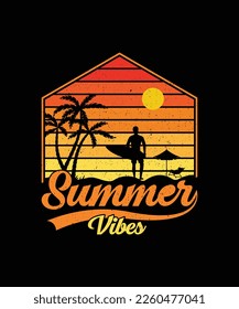 Summer Vibes Only, Beach T-shirt Design