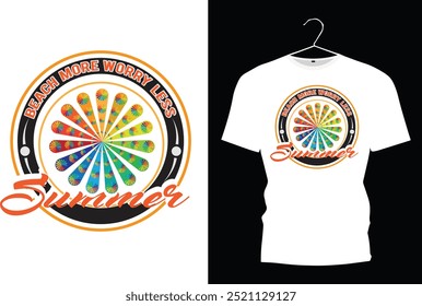 summer vibes only. black and white. t shirt design