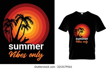 summer vibes only t-shirt design tamalate