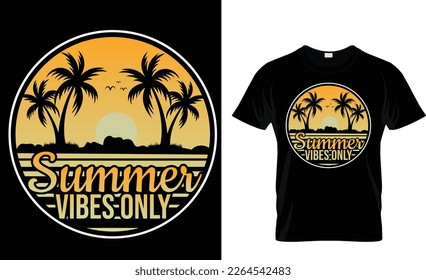 Summer vibes only... t-shirt design template