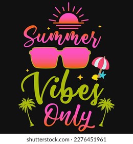 Diseño de camisetas sólo para vibraciones de verano 