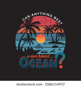 Summer Vibes Only Summer T-shirt Design Vector ,  Summer T-Shirt Design colorful t-shirt Design surfing time