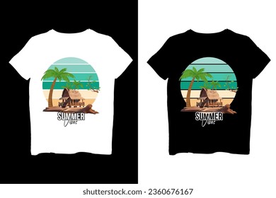 Summer vibes Outdoor T-Shirt Design 
