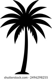 summer vibes with palm tree vector art illustration logo