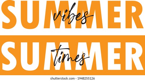 summer vibes print, typographical slogan print for tee