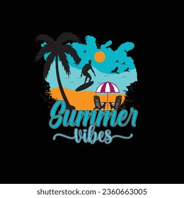 Summer vibes quality and Unique t-shirt design 