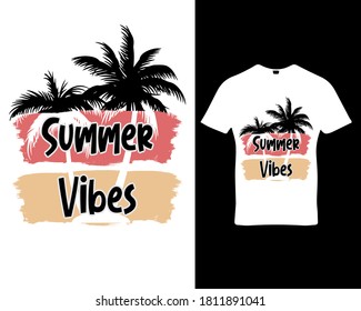 Summer vibes. Vibes quote typography vector design for t-shirt,poster,banner,hoodie etc.