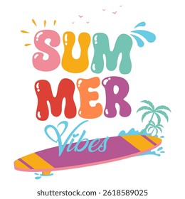 Summer Vibes Retro Illustration Retro