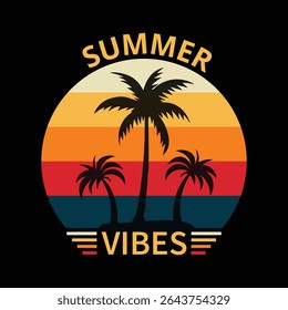 Design de camiseta retrô com vibes de verão