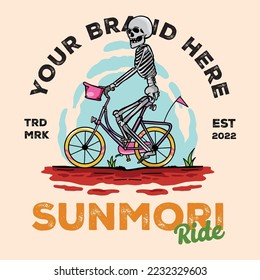 Summer Vibes Skeleton Horror Halloween Relax Summer Graphic Illustration Vector Art T-shirt Design