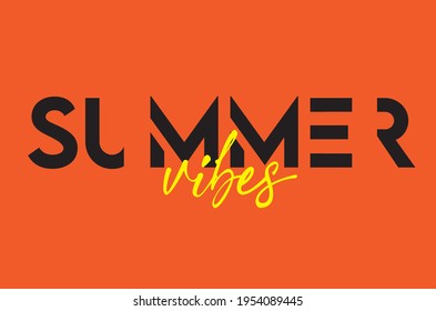 summer vibes slogan print for tee