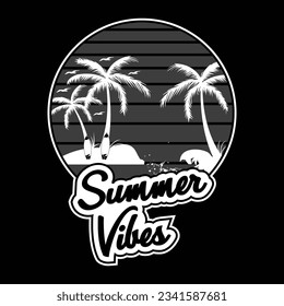 diseño vectorial de la tipografía de eslóganes de verano