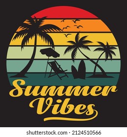 Vibes de verano Camiseta de verano Diseño, Diseño, S, camiseta de verano