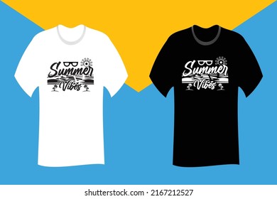 Summer Vibes SVG Cut File T Shirt Design